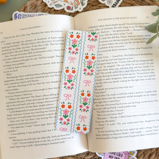 Summer Floral Paper Bookmark