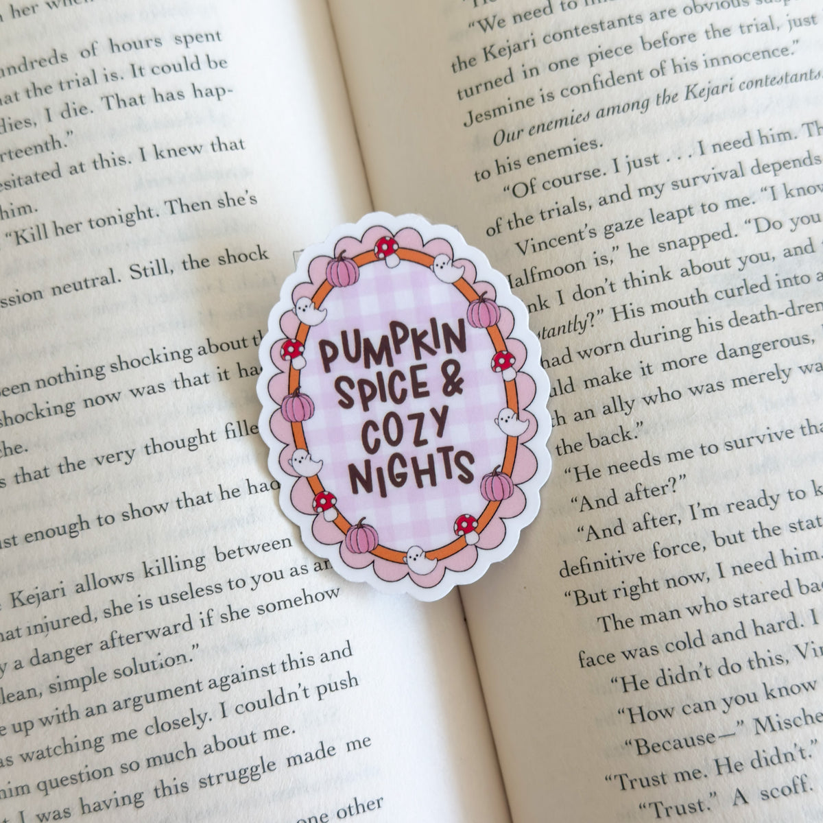 Pumpkin Spice and Cozy Nights Sticker