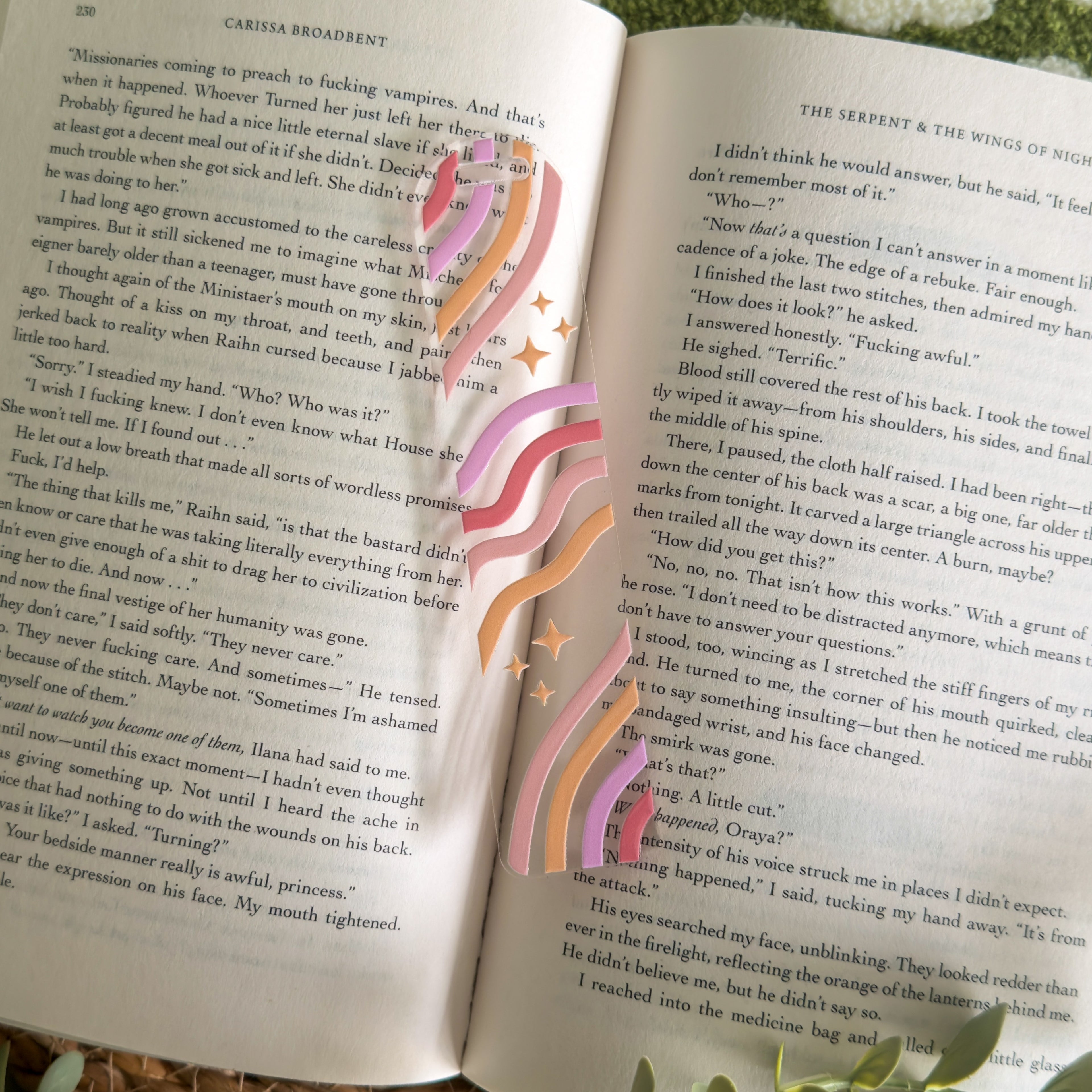 Pink Rainbow Acrylic Bookmark