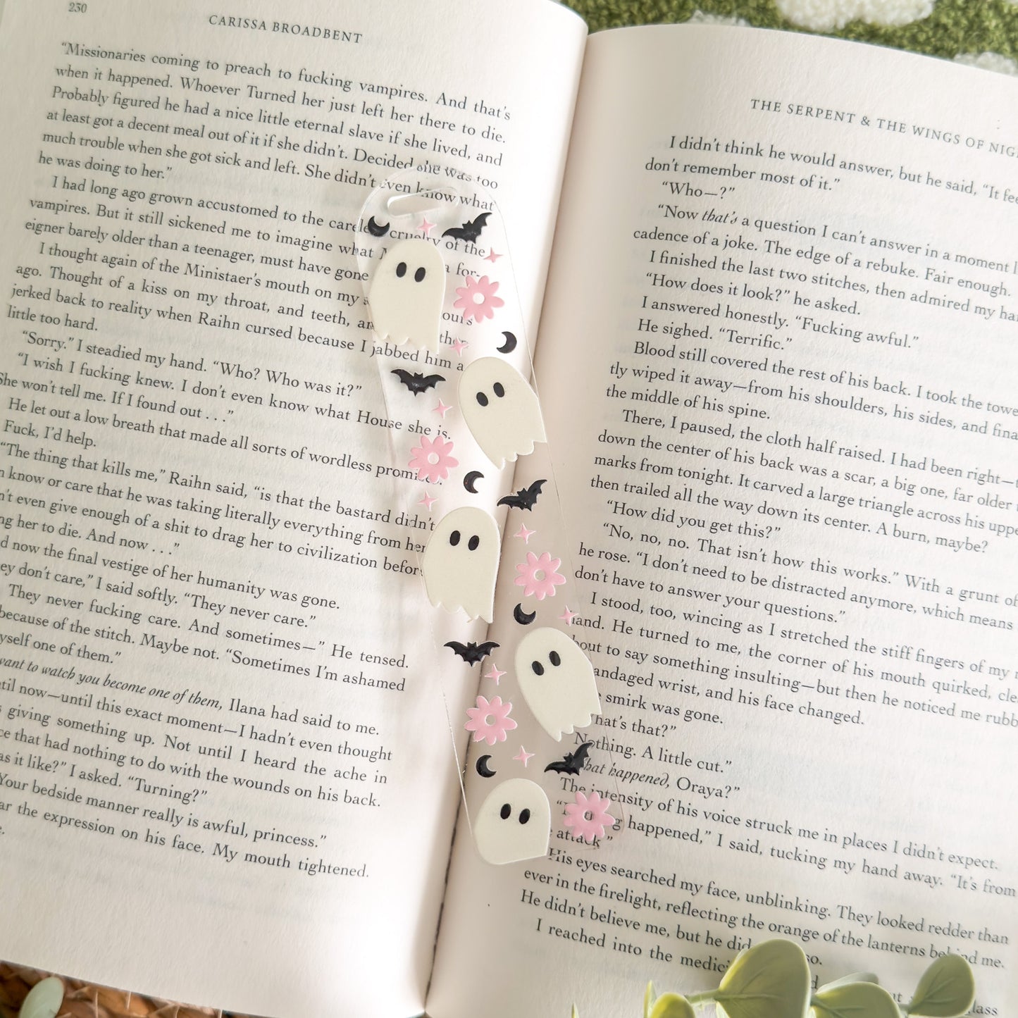 Ghosts and Bats Acrylic Bookmark