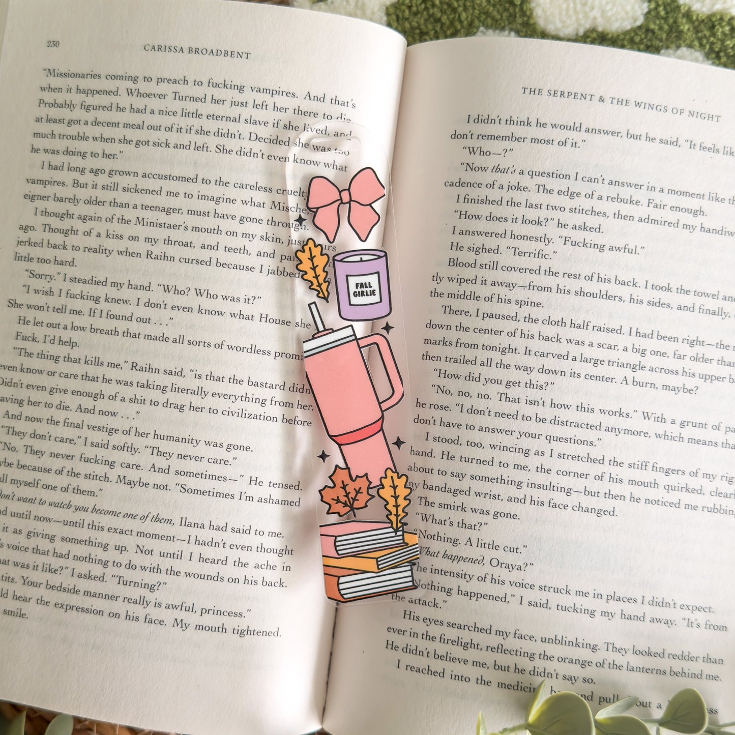 Fall Girlie Acrylic Bookmark