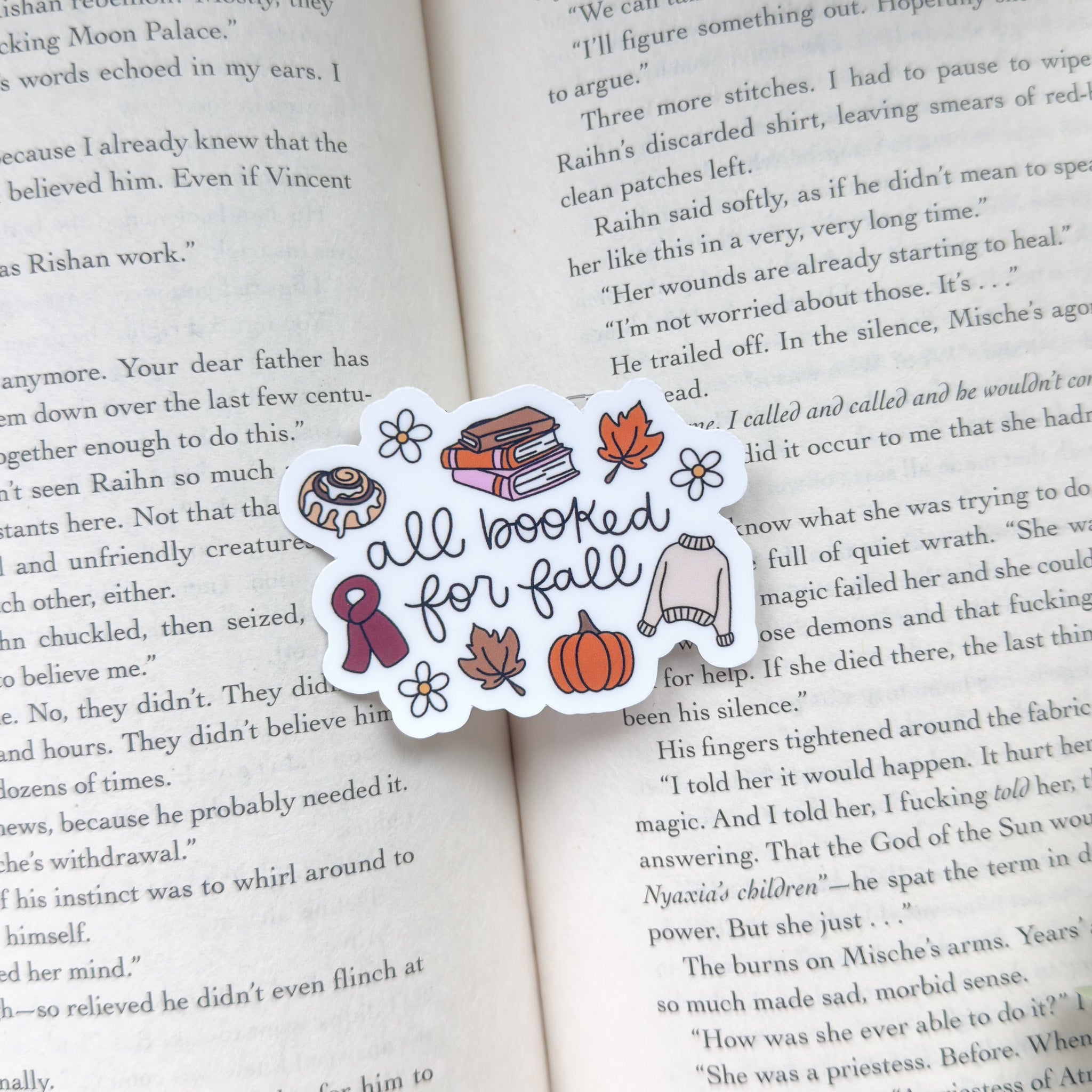 All Booked for Fall Sticker