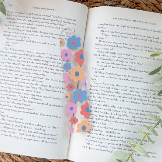 Colorful Daisies Acrylic Bookmark