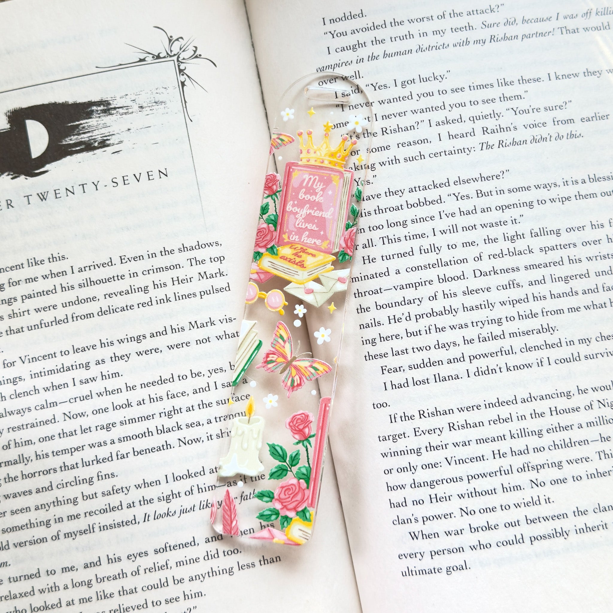 Book Boyfriend Acrylic Bookmark