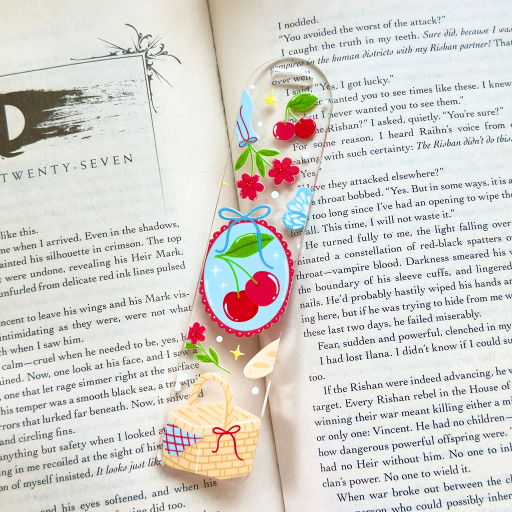 Cherry Picnic Acrylic Bookmark