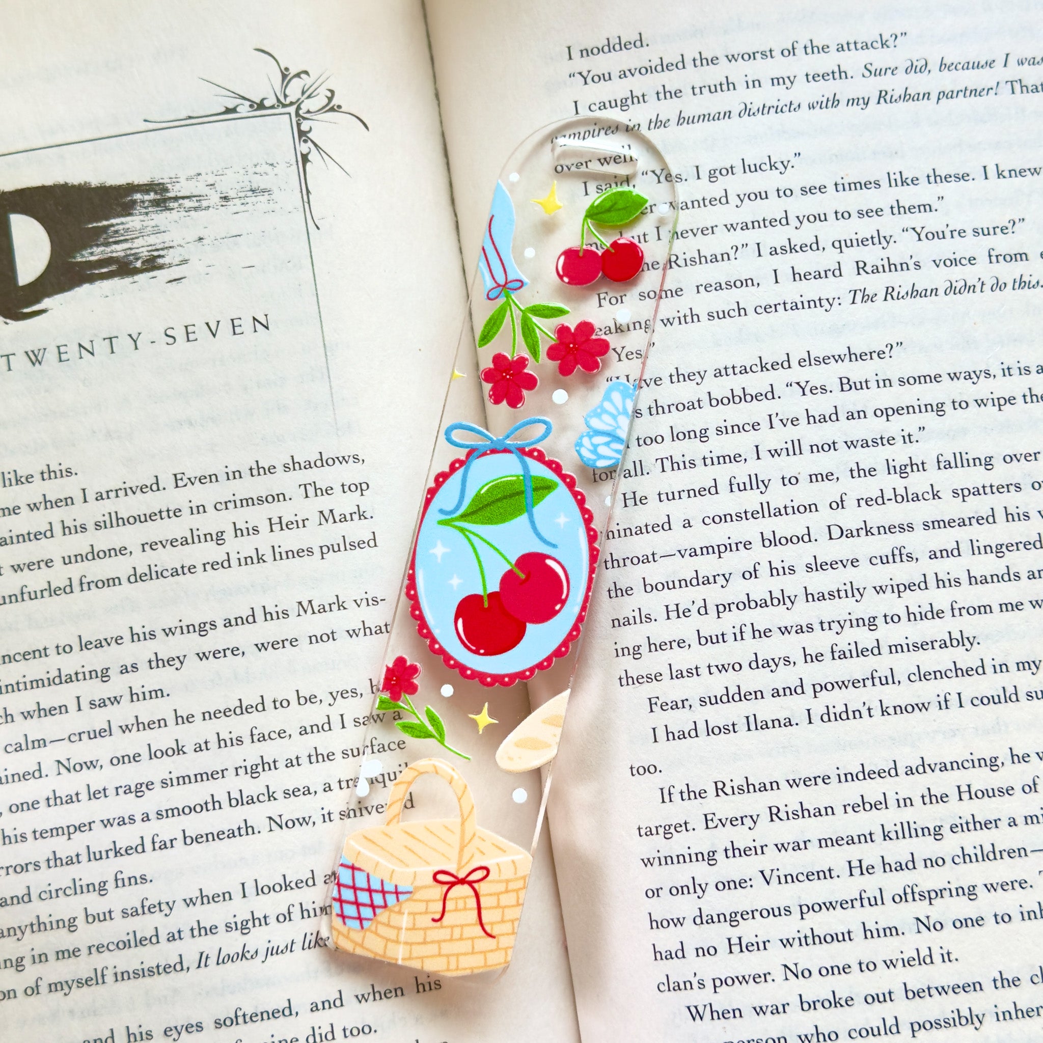 Cherry Picnic Acrylic Bookmark