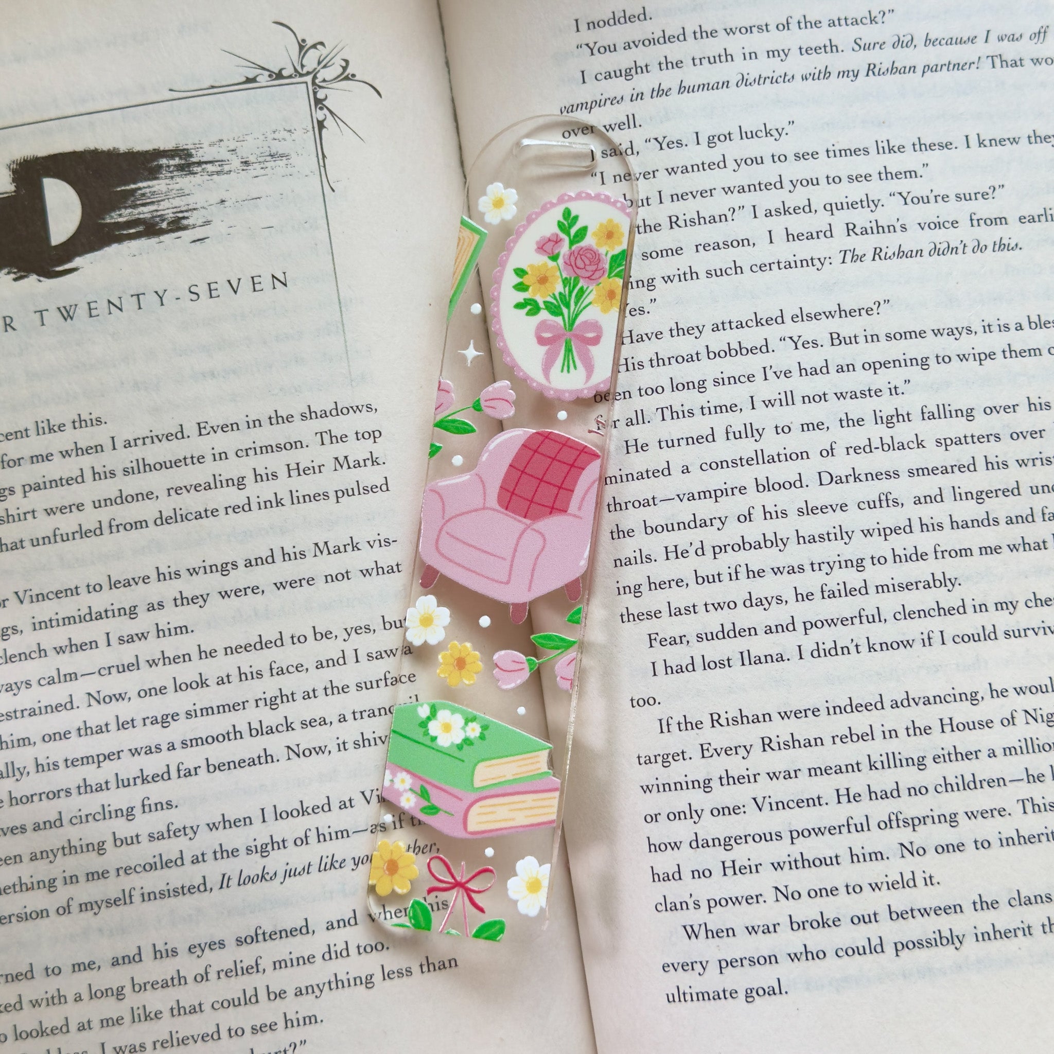 Cozy Reading Time Acrylic Bookmark
