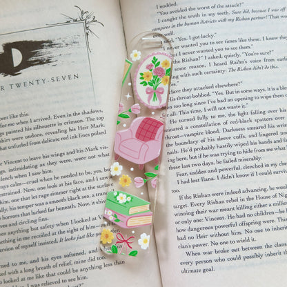Cozy Reading Time Acrylic Bookmark