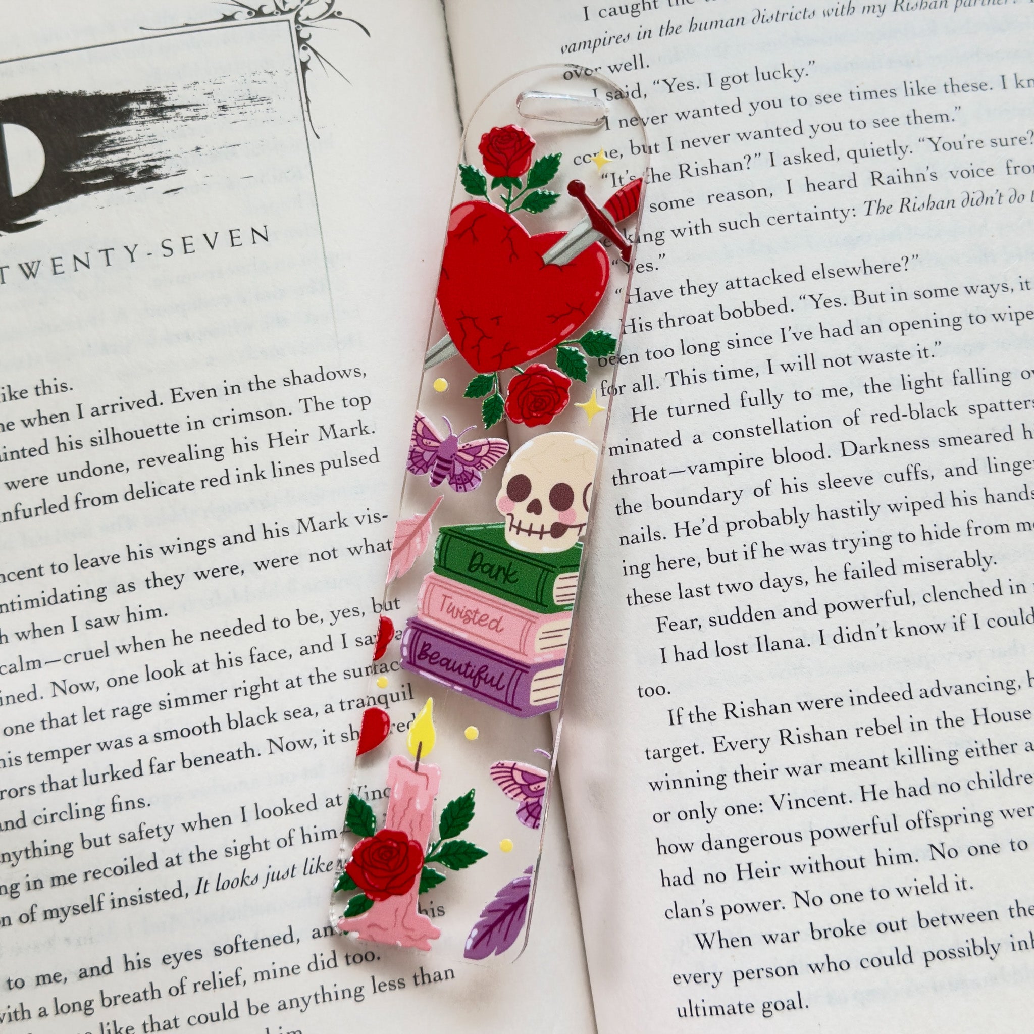 Dark Romance Acrylic Bookmark