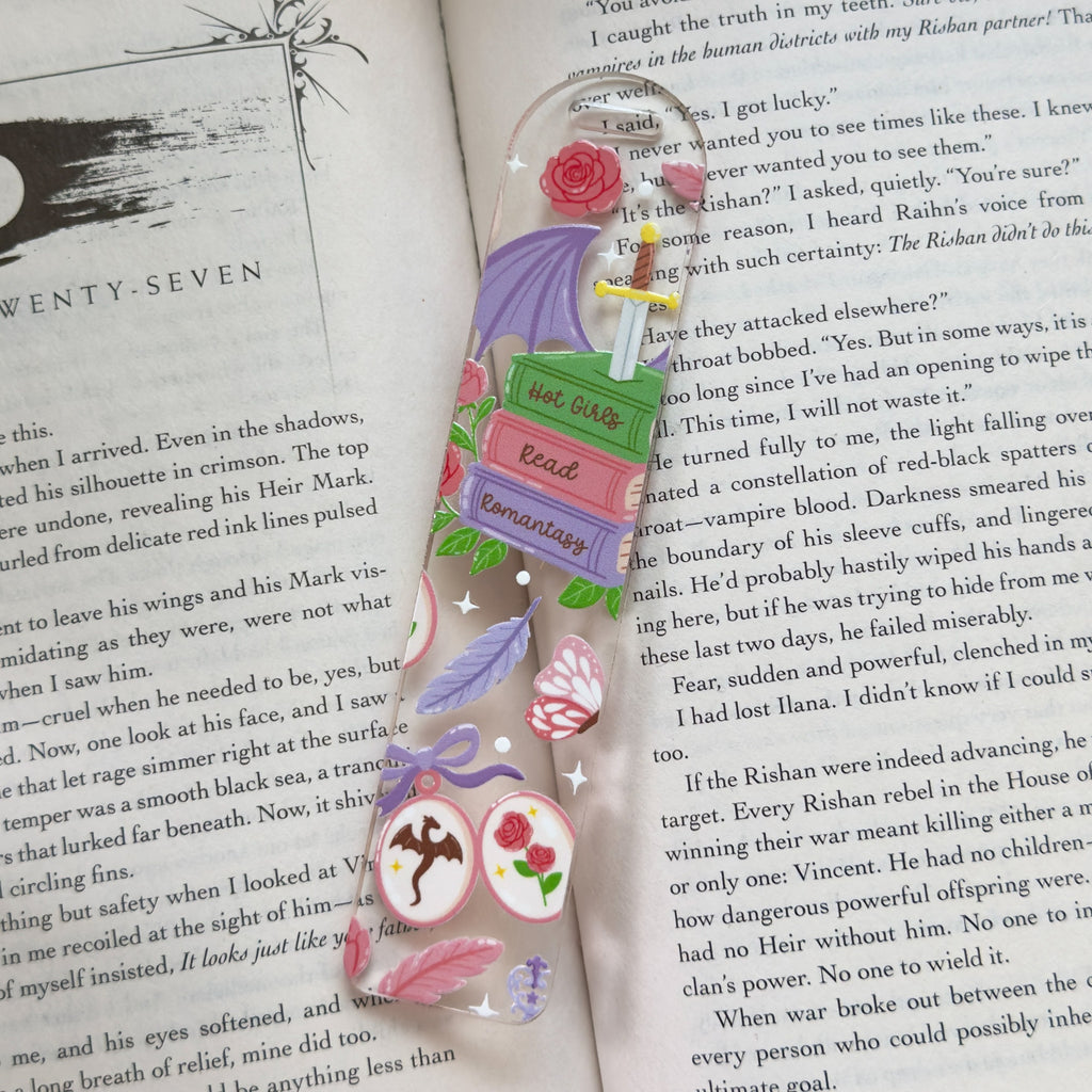 Romantasy Book Lover Acrylic Bookmark