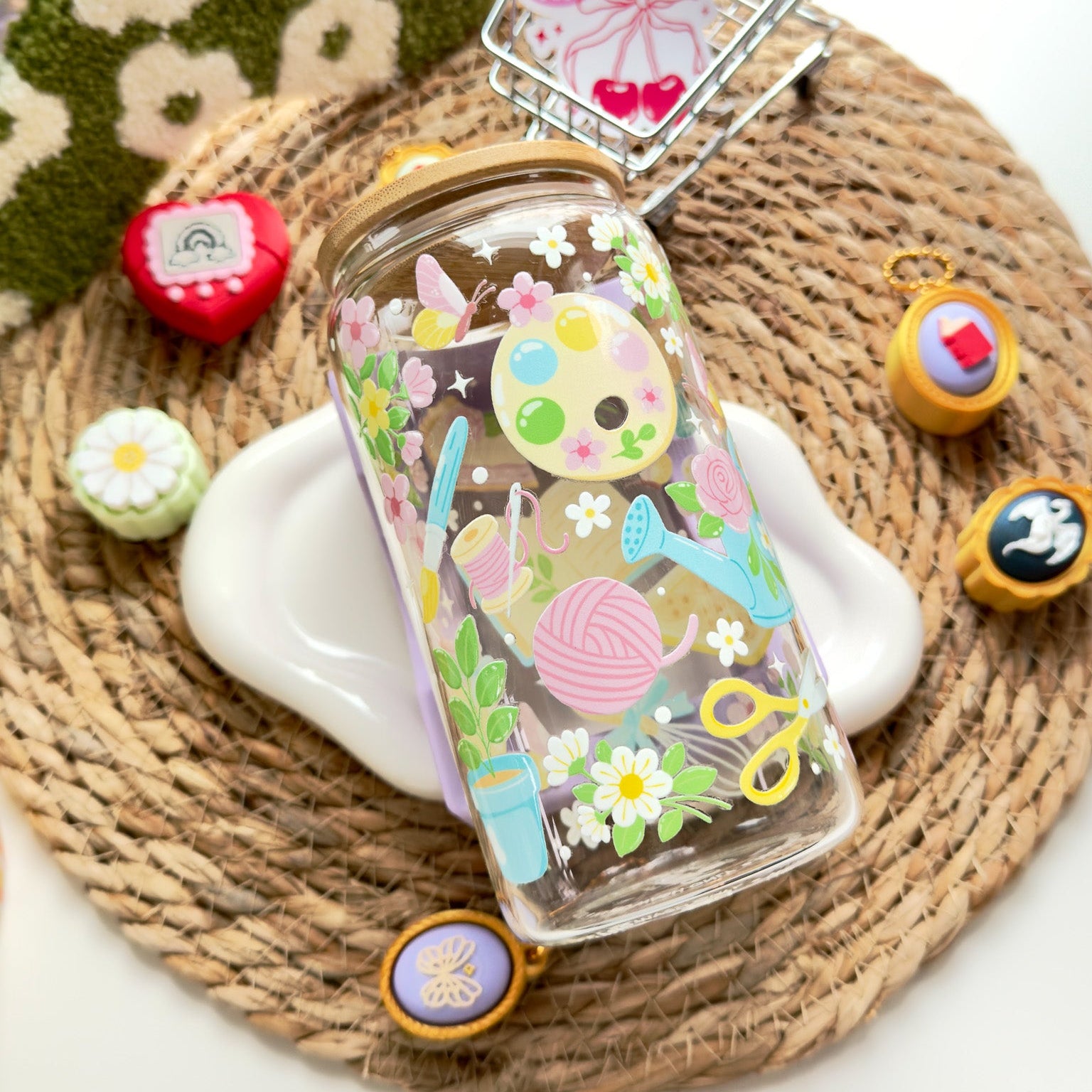 Craft Cottagecore Glass Cup