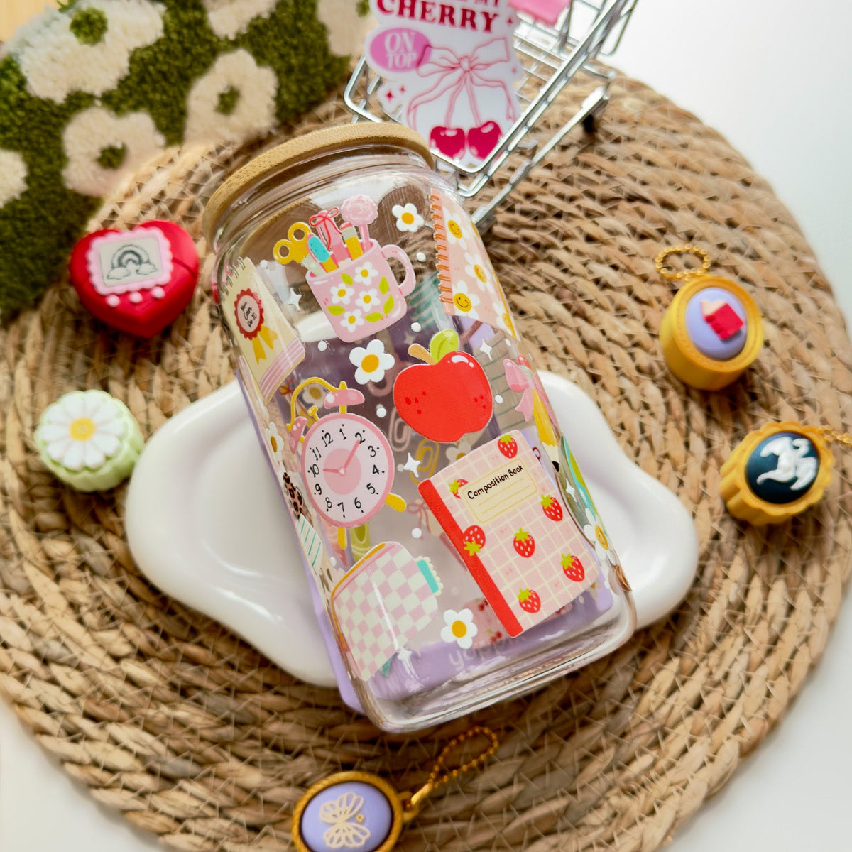Back to School Glass Cup