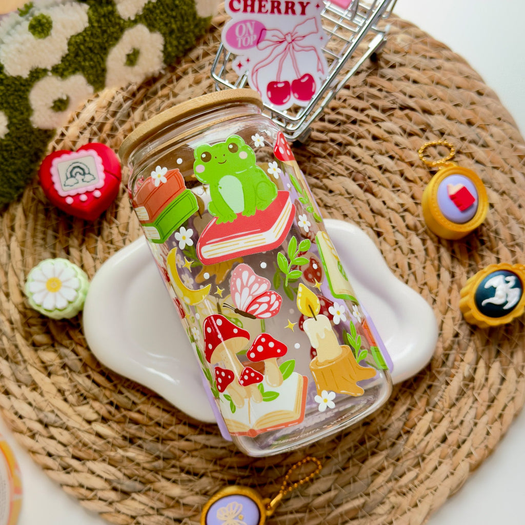 Whimsical Forest Glass Cup