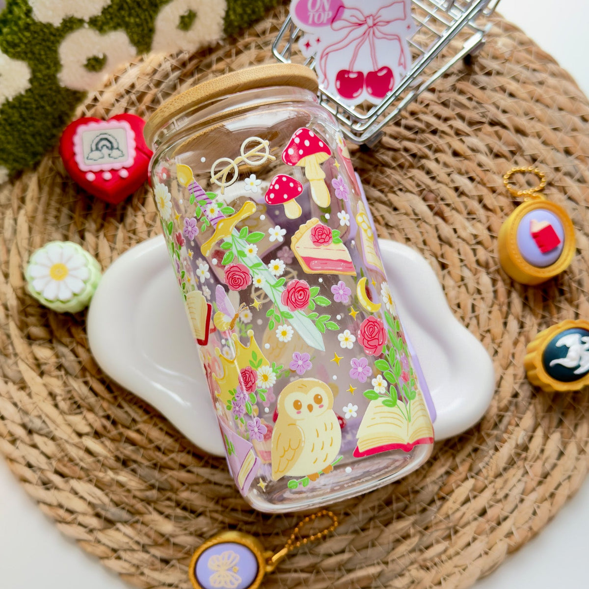 Fantasy Book Lover Glass Cup