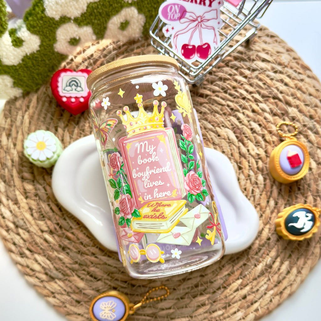 Book Boyfriend Glass Cup