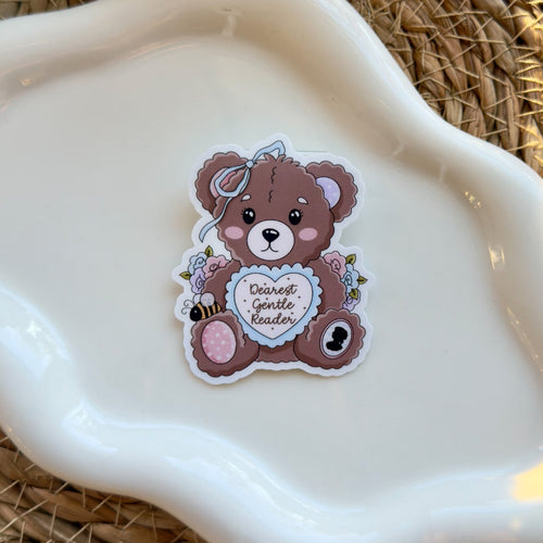Dearest Gentle Reader Bear Sticker
