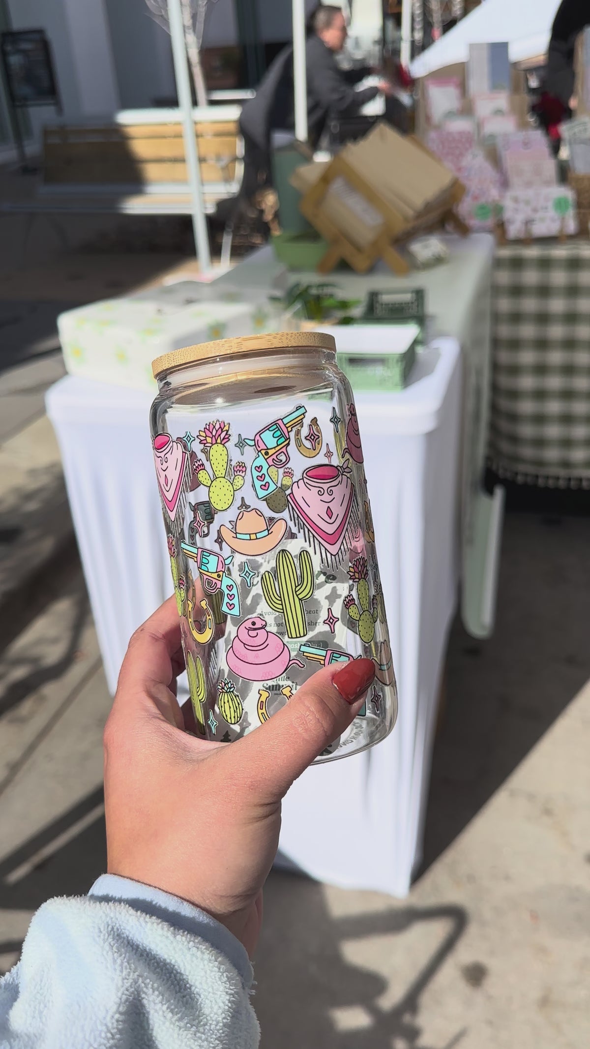 Western Girly Glass Cup