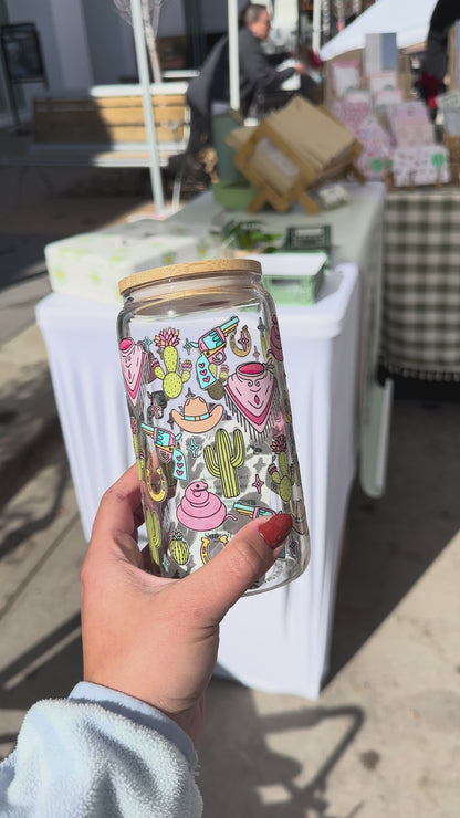 Western Girly Glass Cup