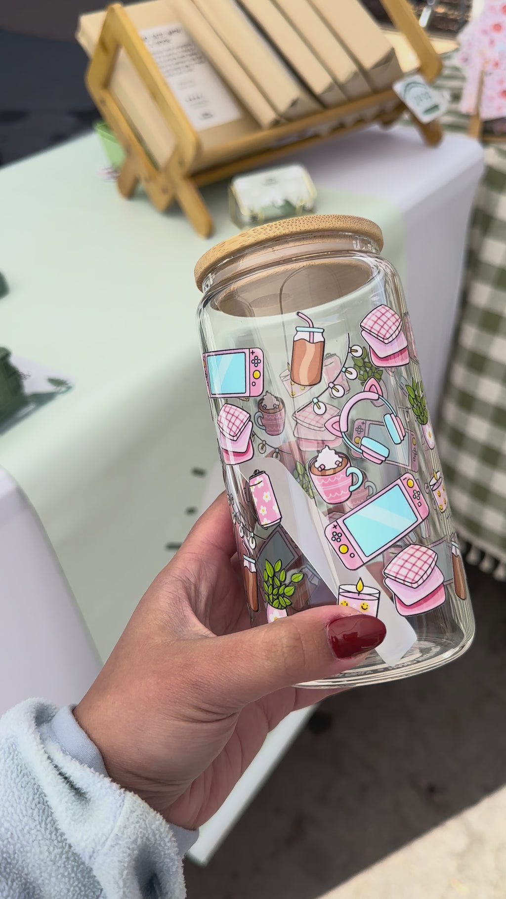 Cozy Gamer Glass Cup